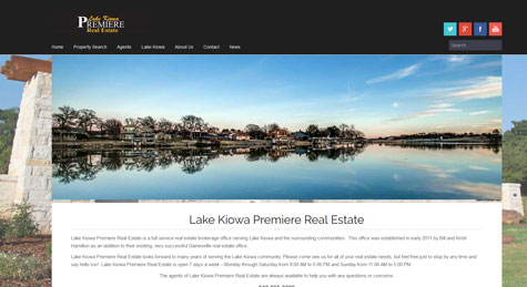Lake Kiowa Premier Real Estate Website