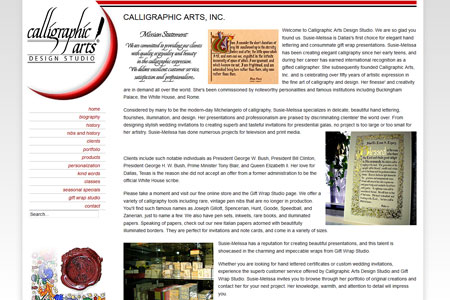 Calligraphic Arts Design Studio Dallas Texas